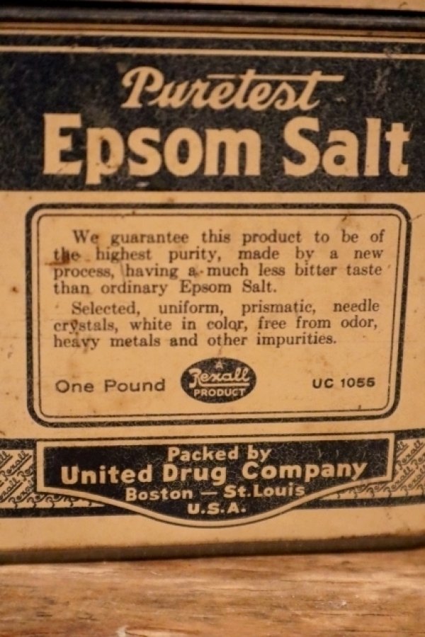 画像2: ct-250205-78 United Drug Company 1940's Epson Salt TIN CAN