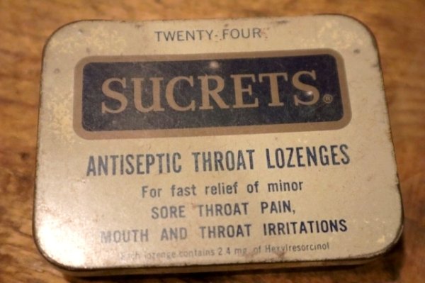 画像2: ct-231016-28 SUCRETS ANTISEPTIC THROAT LOZENGES TIN CASE