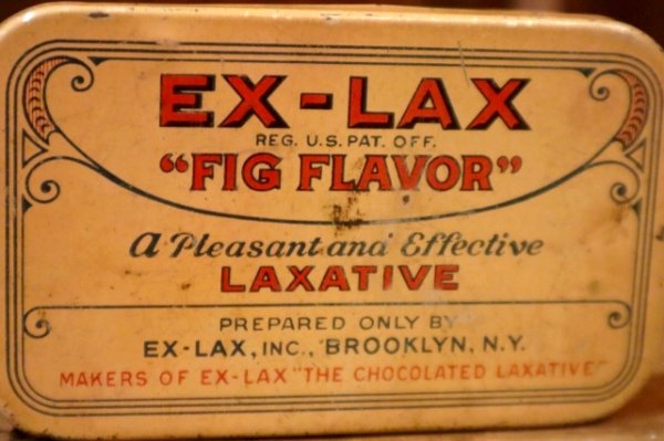 画像2: ct-250205-78 EX-LAX "FIG-FLAVOR" 1950's TIN CASE