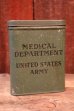 画像1: dp-250205-78 MEDICAL DEPARTMENT UNITED STATES ARMY METAL TIN CASE (1)