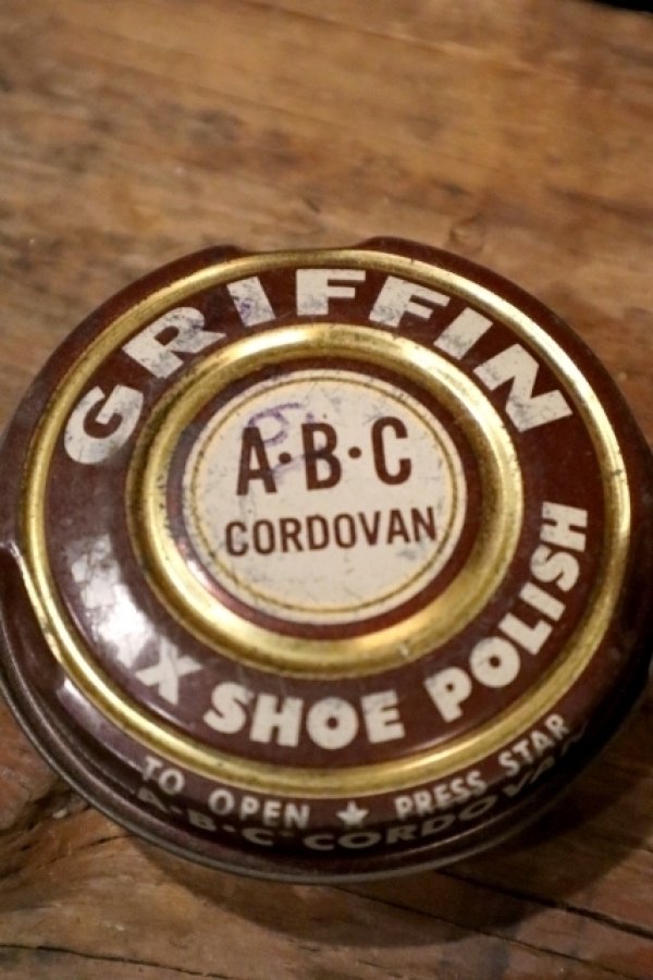 画像2: dp-250205-112 GRIFFIN A・B・C CORDOVAN WAX SHOE POLISH TIN CAN