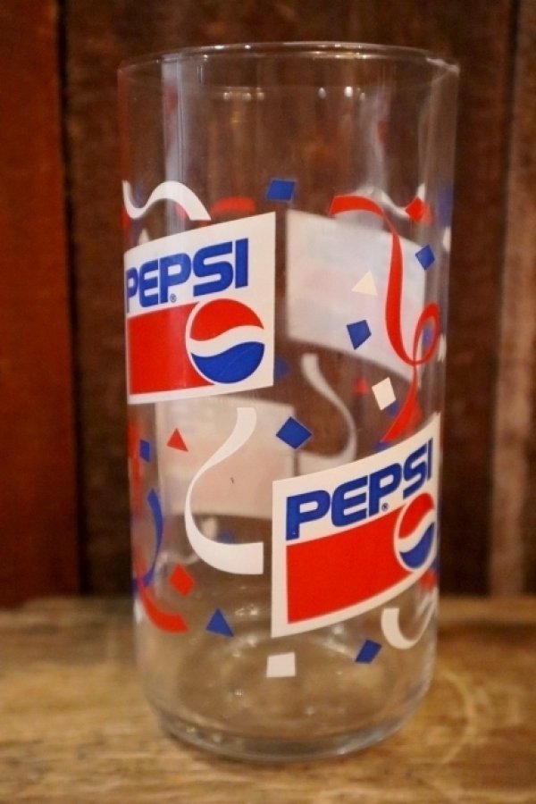 画像1: gs-250205-49 PEPSI 1990's HOLIDAY GLASS "Party"