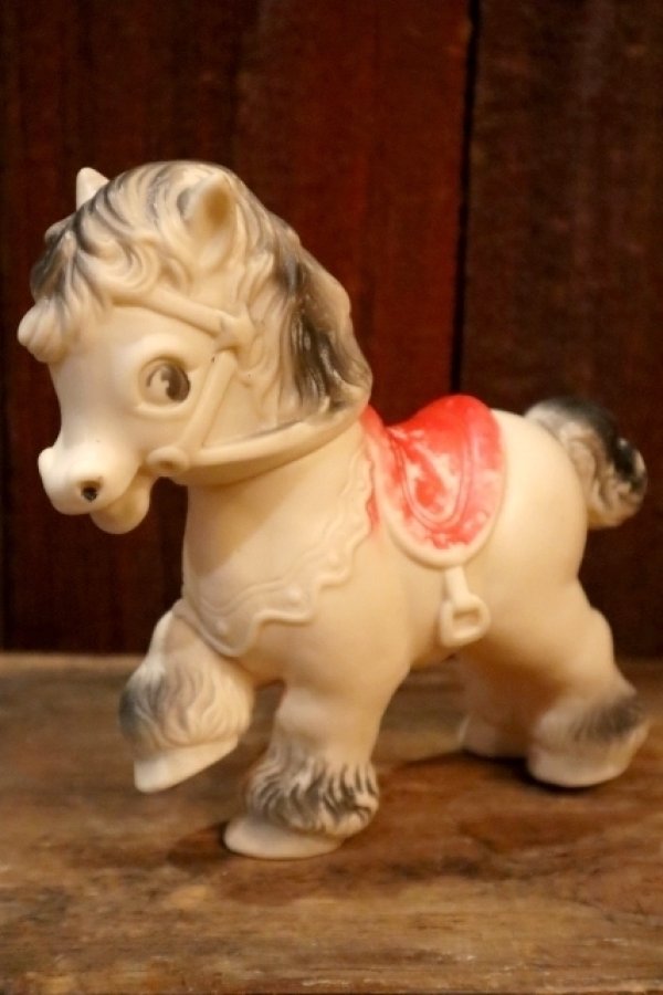 画像1: ct-250205-30 THE SUN RUBBER CO. 1950's PONY HORSE SQUEAKY DOLL