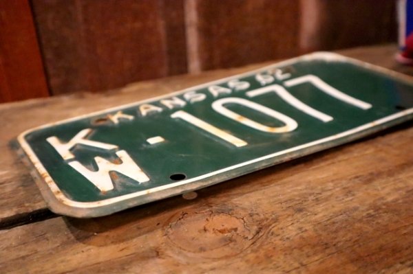 画像4: dp-250205-21 License Plate 1962 KANSAS "KW-1077"