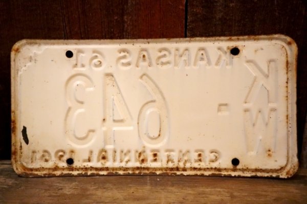 画像5: dp-250205-21 License Plate 1961 KANSAS "KW-643"