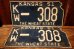 画像1: dp-250205-21 License Plate 1951 KANSAS "KW-308" Set (1)