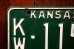 画像2: dp-250205-21 License Plate 1962 KANSAS "KW-1154" (2)