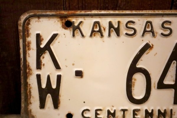 画像2: dp-250205-21 License Plate 1961 KANSAS "KW-643"