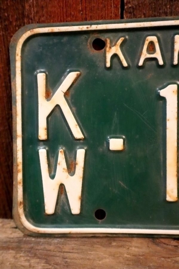 画像2: dp-250205-21 License Plate 1962 KANSAS "KW-1077"