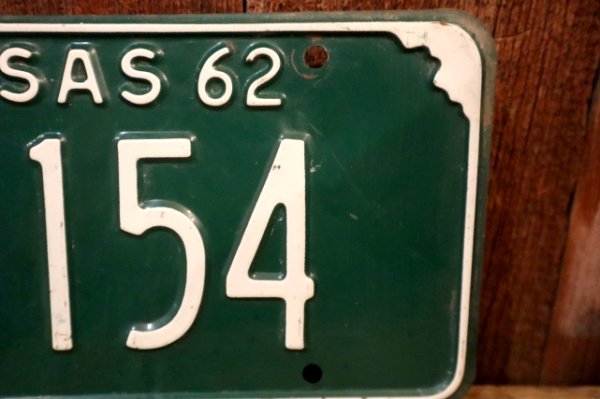 画像3: dp-250205-21 License Plate 1962 KANSAS "KW-1154"