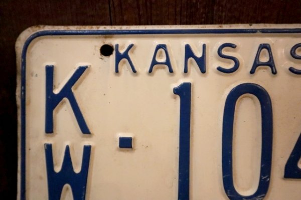 画像2: dp-250205-21 License Plate 1960 KANSAS "KW-1048"