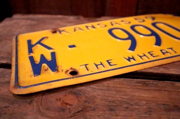 画像4: dp-250205-21 License Plate 1959 KANSAS "KW-990"