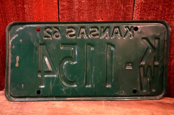 画像5: dp-250205-21 License Plate 1962 KANSAS "KW-1154"