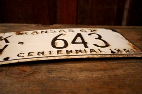 画像4: dp-250205-21 License Plate 1961 KANSAS "KW-643"