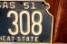 画像3: dp-250205-21 License Plate 1951 KANSAS "KW-308" Set