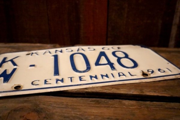 画像4: dp-250205-21 License Plate 1960 KANSAS "KW-1048"