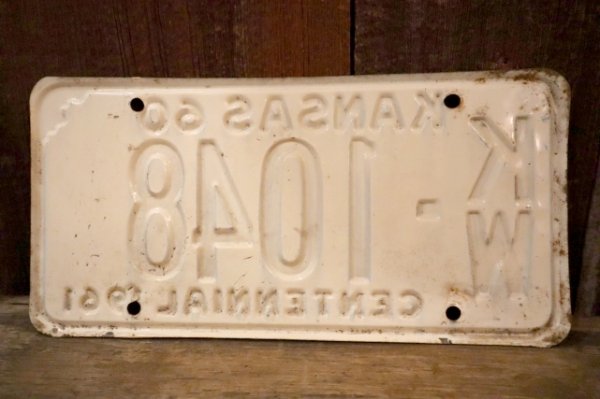 画像5: dp-250205-21 License Plate 1960 KANSAS "KW-1048"