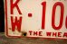 画像2: dp-250205-21 License Plate 1957 KANSAS "KW-1069" (2)