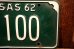 画像3: dp-250205-21 License Plate 1962 KANSAS "KW-1100" (3)