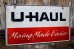 画像1: dp-250205-59 U-HAUL "Moving Made Easier" W-sided Metal Sign (1)