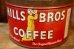 画像2: dp-250205-114 HILLS BROS COFFEE / 1950's Tin Can (2)