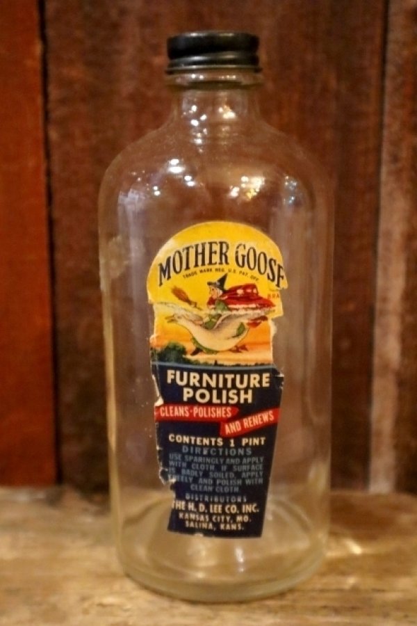 画像1: dp-250205-77 THE H.D. LEE COMPANY MOTHER GOOSE FURNITURE POLISH BOTTLE