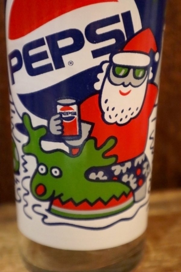 画像2: dp-250205-47 PEPSI 1990's HOLIDAY GLASS