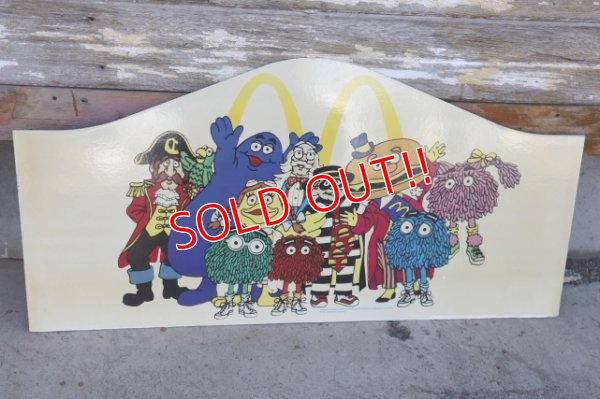 画像1: ct-250205-06 McDonald's 1987 Characters Sign