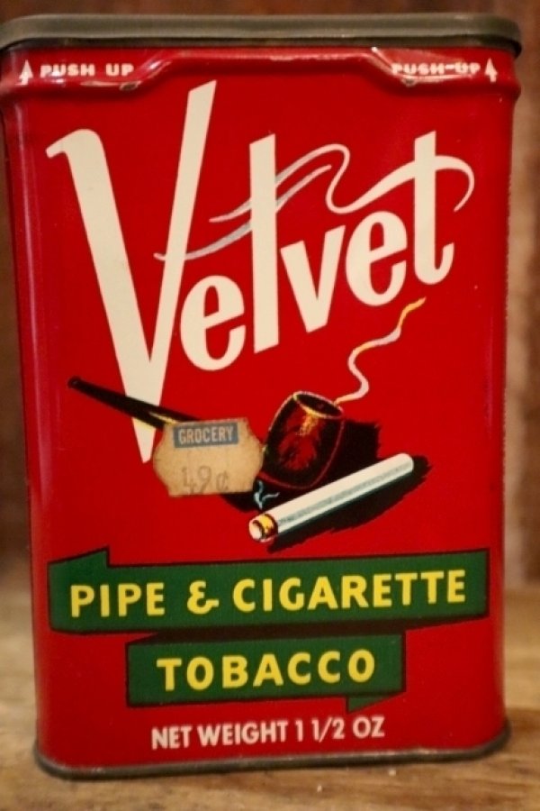 画像2: dp-250320-10 Velvet / 1960's Pipe & Cigarette Tobacco Can