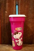 ct-250320-49 Snoopy (Joe Cool) / A&W 1990's Plastic Cup