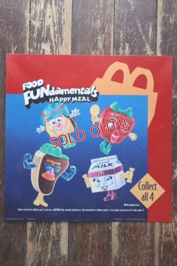 画像1: ct-250320-47 McDonald's / FOOD FUNdamentals 1992 HAPPY MEAL TOY Translite