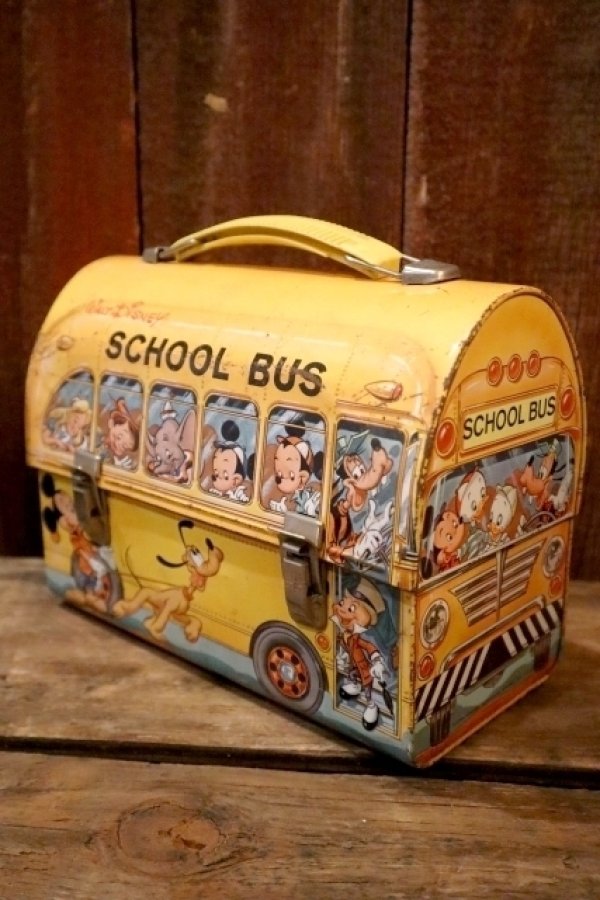 画像1: ct-250320-42 Walt Disney's / Aladdin 1960's School Bus Lunchbox