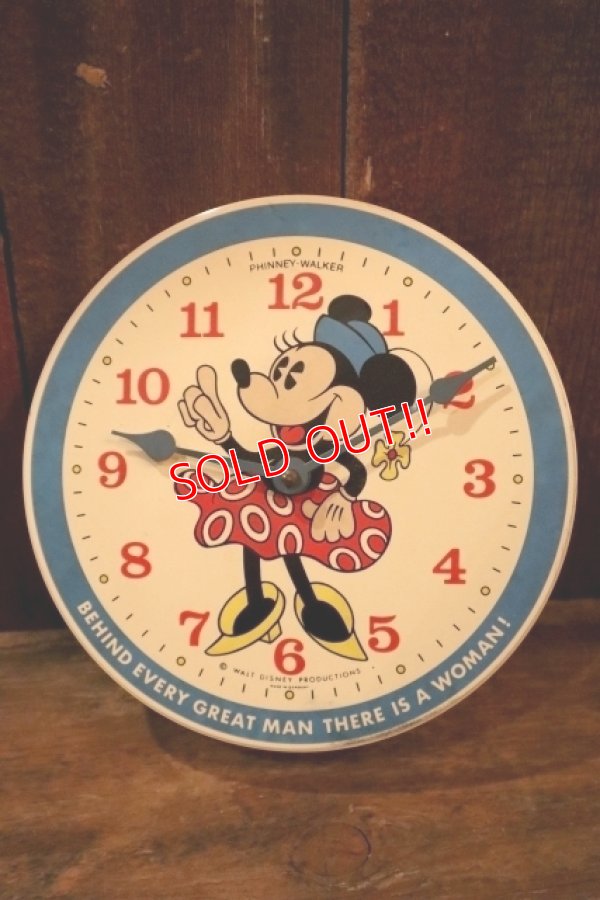 画像1: ct-250320-52 Minnie Mouse / PHINNEY-WALKER 1960's Wall Clock