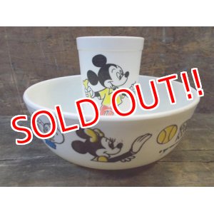 画像: ct-121218-35 Mickey Mouse / Eagle 60's-70's Cereal Bowl & Juice Tumbler