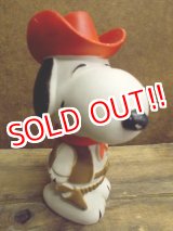 画像: ct-121010-10 Snoopy / 80's Vinyl Squeak Toy "Cow boy"