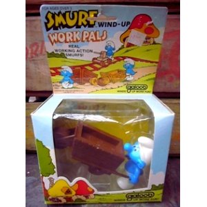 画像: ct-110208-04 Smurf / 80's Wind Up "WORK PALS" BOX