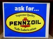 画像1: dp-121016-05 PENNZOIL / 70's Plastic W-side sign