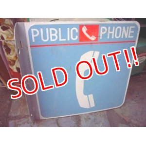 画像: dp-111121-10 Vintage Public Phone Steel Sign