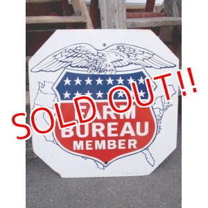 画像: dp-130307-01 FARM BUREAU MEMBER / 1964 W-side metal sign