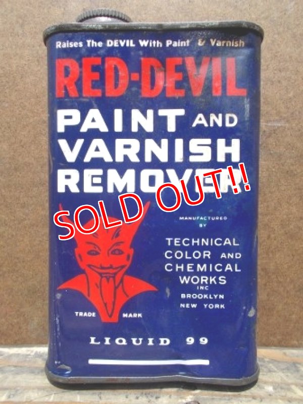 画像1: dp-120510-03 Red Devil / Vintage Paint & Varnish Remover can