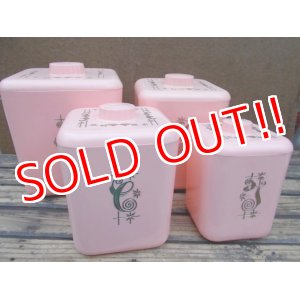 画像: kt-130703-01 Cols Plastic / 60's Pink Canister set