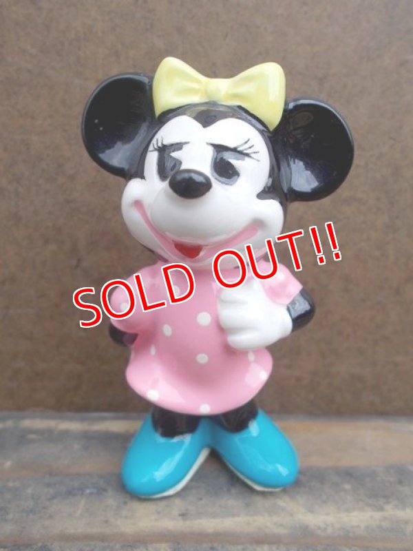 画像1: ct-130625-06 Minnie Mouse / 70's Ceramic figure (S)