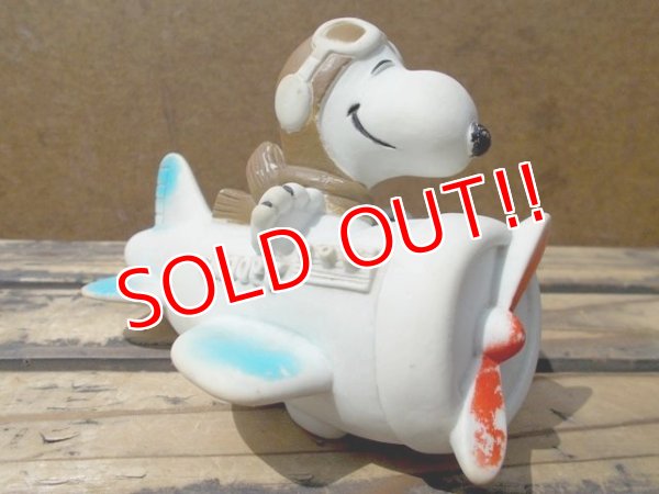 画像2: ct-130716-43 Snoopy / 70's-80's Air Plane Vinyl Squeak Toy