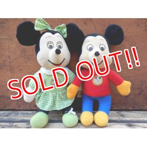 画像: ct-130903-11 Mickey Mouse & Minnie Mouse / Knickerbocker 70's Plush doll