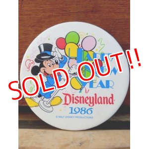 画像: pb-909-03 Disneyland / 1986 Happy New Year Pinback