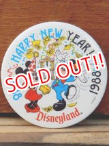 画像: pb-909-05 Disneyland / 1988 Happy New Year Pinback