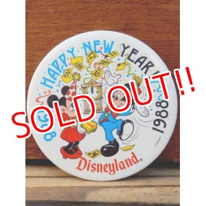 画像: pb-909-05 Disneyland / 1988 Happy New Year Pinback