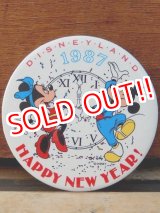 画像: pb-909-04 Disneyland / 1987 Happy New Year Pinback