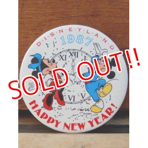 画像: pb-909-04 Disneyland / 1987 Happy New Year Pinback