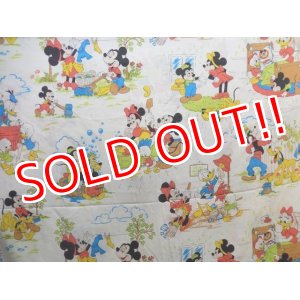 画像: ct-131001-23 Disney Characters / 70's Flat Sheet (Twin)